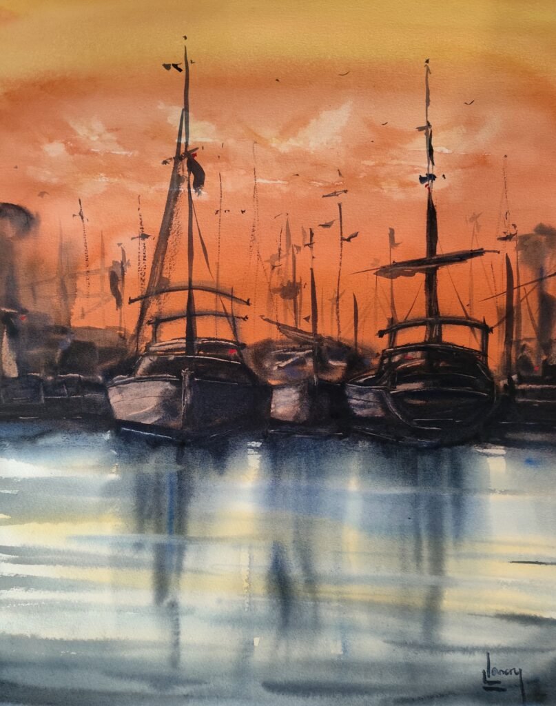 Voiles dans l' ombree